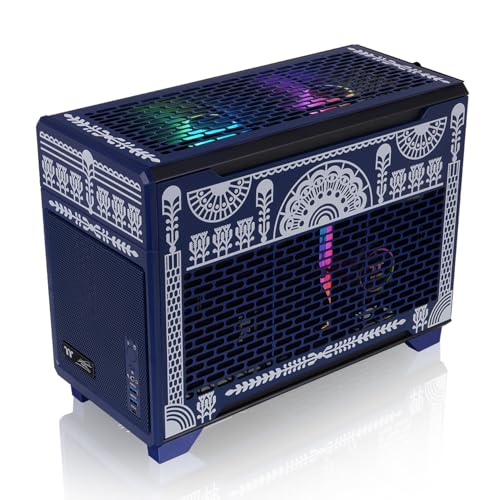 Image of Thermaltake TR100 Koralie Edition; mITX Support; 18.9 Liters; PCIe 4.0 Riser Cable Included; 360mm GPU Clearance; 280mm Radiator Support; Removable PCIe Bracket; Cobalt Blue; CA-11A-00SPNN-AR