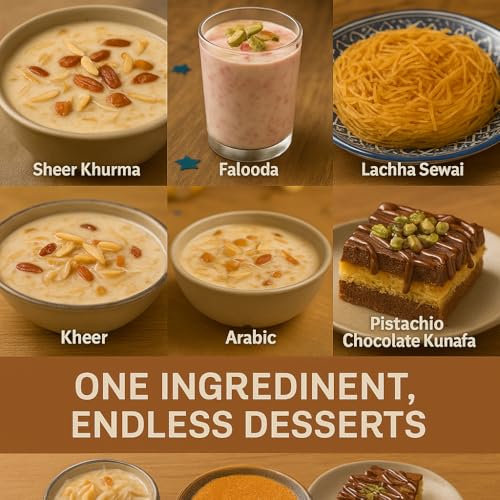 Image of Unitedlys Kunafa Semiya 300g | 2-in-1 Premium Roasted Vermicelli for Traditional Kunafa and Viral Pistachio Chocolate Kunafa | Quick Cooking, Fresh & Hygienic, No Preservatives