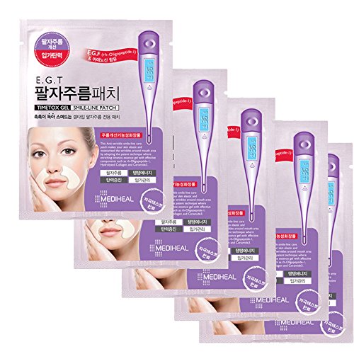 Mediheal EGT Timetox Gel Smile-line Patch 5 Pouch - Parches antiarrugas para líneas finas con colágeno marino y adenosina - Cuidado reafirmante y antienvejecimiento - Soluble en agua Cover