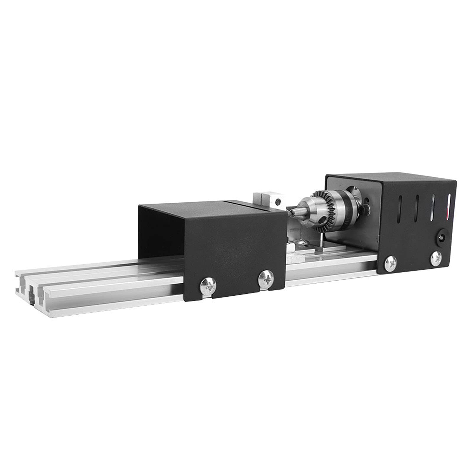 FTVOGUE Máquina de Granos Torno Cuerpo de Metal Completo Mini Bricolaje Torno de Madera Molienda Pulido Taladro Herramienta(EU plug)
