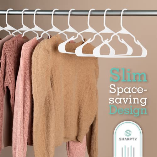 Sharpty B07FP199PF Plastic Hangers - Adult Clothes Hangers - T-Shirt, Dress, Coat Hangers & Accessories - Notched Hanger, Durable & Versatile Color Clothing Closet Hanger thumb #4
