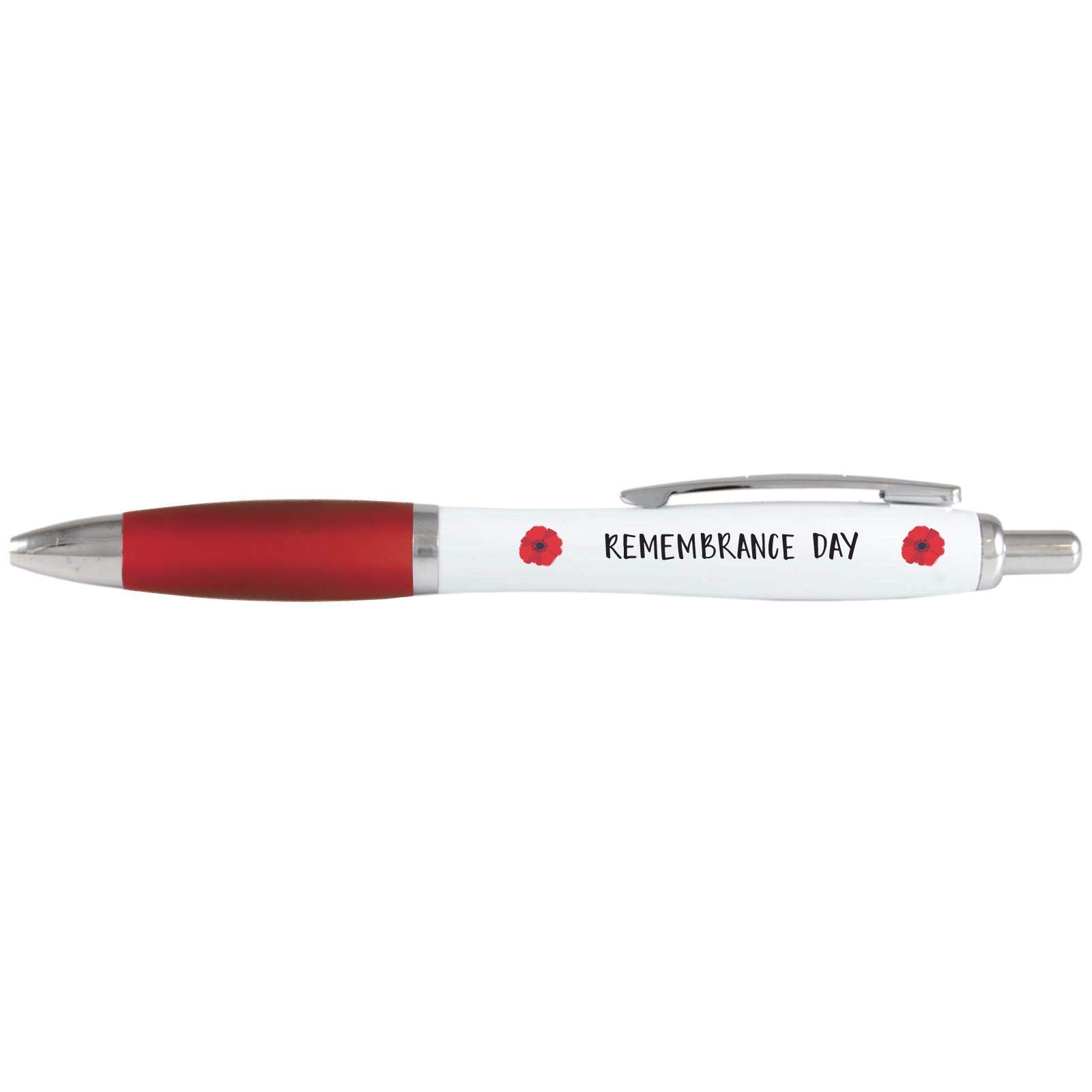 stika.co Set of 20 red Pens - Remembering Our Heroes - Red Poppy Tribute for Remembrance Day, Anzac Day, Armistice Day