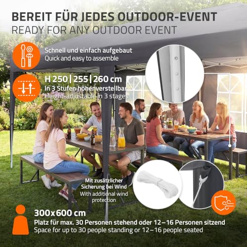 Carpa impermeable y resistente 3x6 m con protección UV 50+ ECD Germany 8
