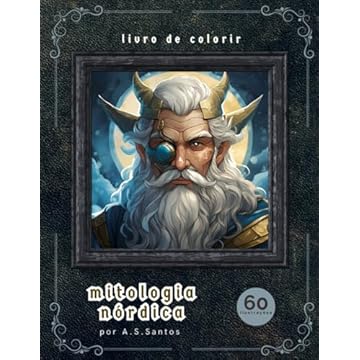 Capa do livro Mitologia Nórdica- Livro de Colorir (Portuguese Edition)