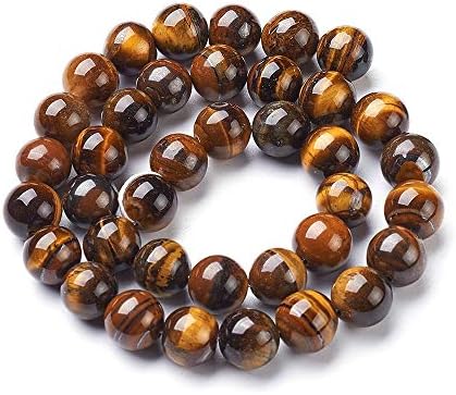Perlin Natural Black Lava Beads - 6mm Round Gemstone Beads For Jewelry Making (60 Pieces)