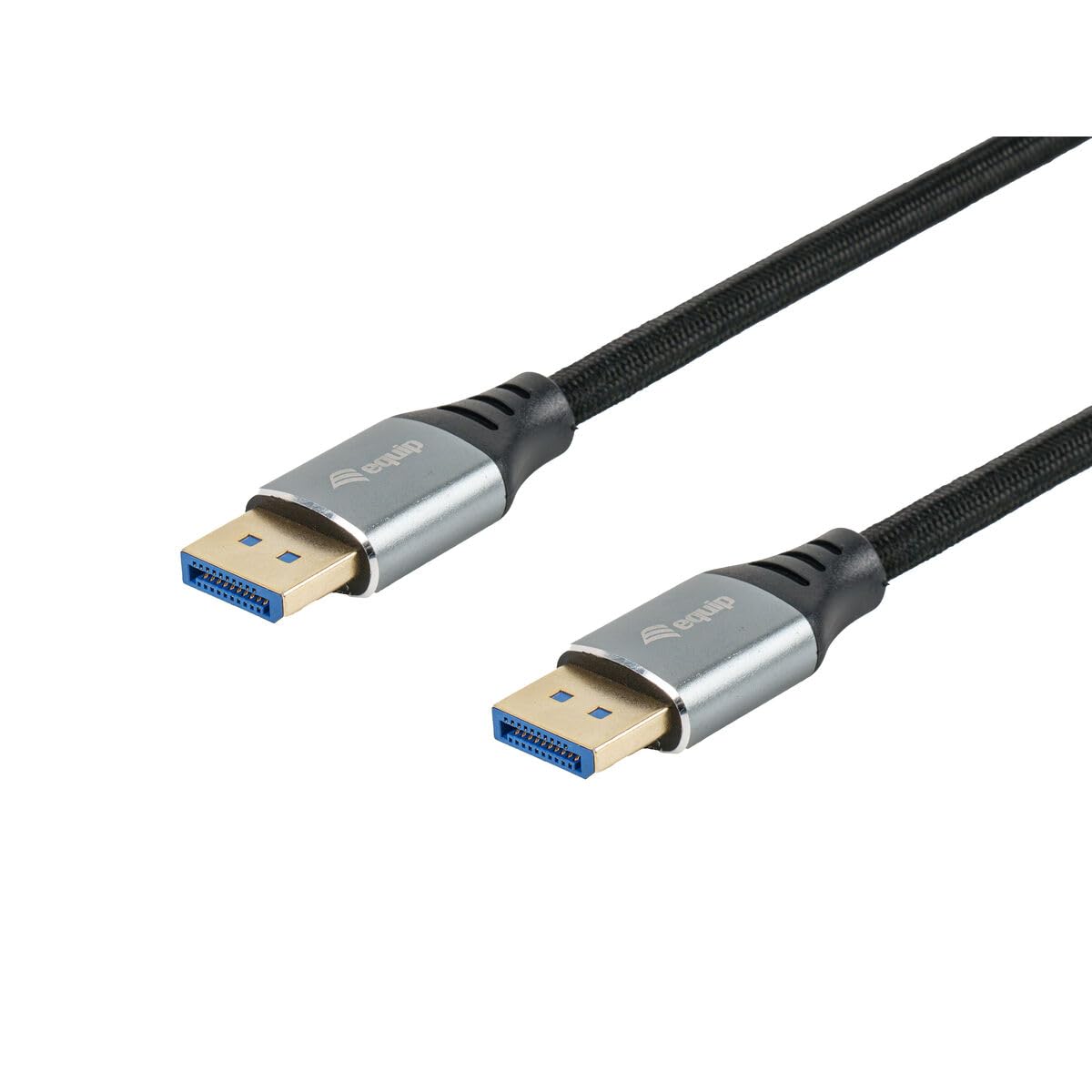 Equip DisplayPort 2.1 Kabel, 54 Gbit/s, 16K@60Hz/8K@120Hz, Aluminiumgehäuse mit Baumwollgeflecht
