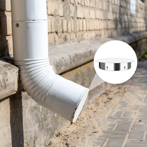 125mm Kaminlochdeckel, 2 Stück Edelstahl Schornsteinabdeckung, Ofenrohr Abdeckung, Rohrabdeckkappe, Wandfutterdeckel, Rauchrohr Blindkappe für allegängigen Ofenrohre Ø 125mm