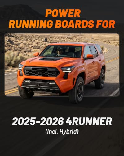 Image of WOLFBOX Power Running Boards for 2025-2026 Toyota 4 Runner (Incl. Hybrid) | 660lb Load, Rust-Proof, Non-Slip, No-Drill Install, LED Lights & 5-Yr Warranty, E-RB01
