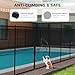POOL FELLOWS 4 ft. X 15 ft. DIY Pool Safety Fence, Child & Pet Backyard Barrier, Temporary Mesh Pool Fence for Backyard, Removable for Inground Swimming Pools, Black