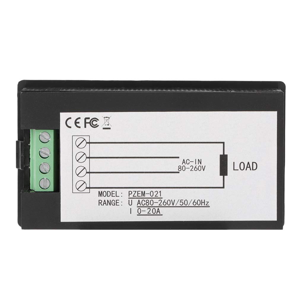 PEACEFAIR PZEM-021 LCD Display Digital AC Voltage Current Power Energy Meter - Accurate Measurement Tool for Home and Office Use