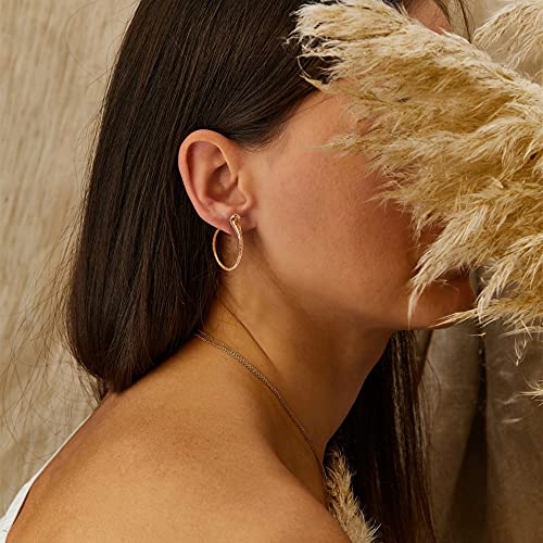 MEVECCO Dainty Gold Snake Earrings for Women 18K Gold Plated Dainty Snake Huggie Hoop Earrings Small Tiny Minimalist Snake Hoop Huggie Earrings Snake Jewelry2