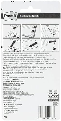 Miniatura 9 de Post-it Banderas de flecha de 1/2 pulgada, ocho colores surtidos, 250 unidades (684VAD2)