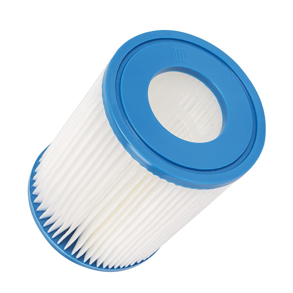 2 filtros de piscina compatibles con BestWay Cartridge II,Para BestWay 58094 tamaño II,Filtro de Piscina de 4.1 "x 5.3"