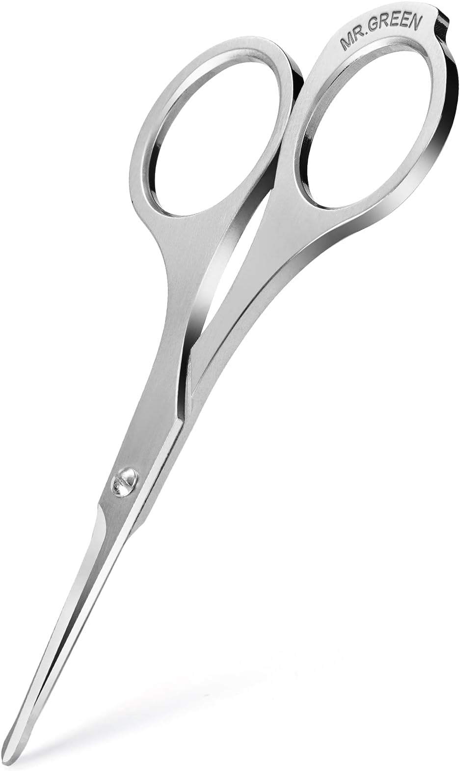 MR.GREENRound Head Beard, Nose Hair Scissors Classic Stainless Steel Ear Facial Hair Removal Scissors Personal Care Tools for Men and Women
