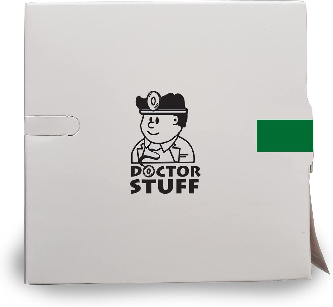Doctor Stuff - Solid Color File Folder Labels, Ames Series, Unlaminated Solid Green Stickers, 1/2" x 1-3/4", Roll of 1000 Labels