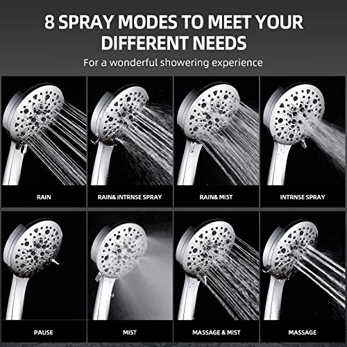 Cobbe Handheld Shower Head With Filter, High Pressure Showerhead With Hose, Bracket And Water Softener Filters Beads For Hard Water Remove Chlorine And Harmful Substance #TOP1