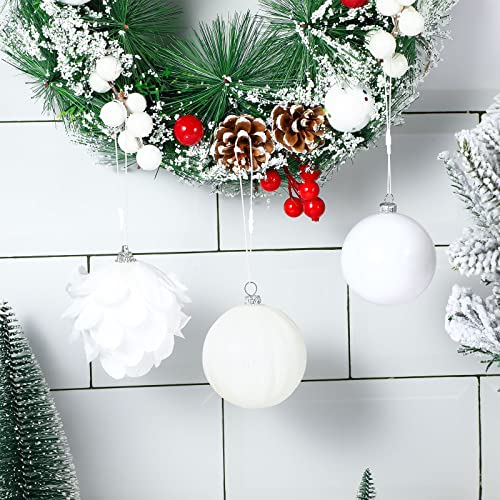 Shappy 400 Pieces Ornament Hangers Snap Locking Ropes Hang Tag Ornament Fasteners Precut Hanging Ropes Fasteners For Christmas Halloween Holiday Ornament Decorations (White) #TOP1