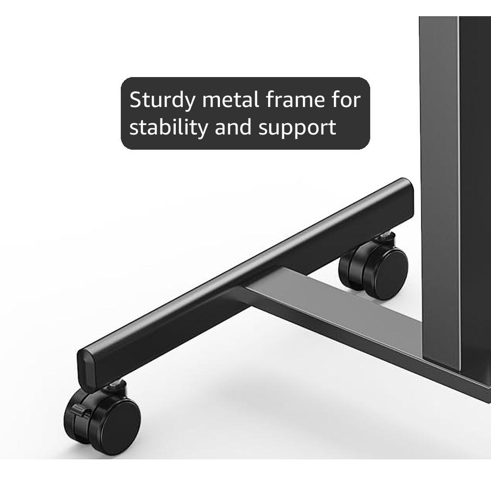 Sweetcrispy Mobile Small Sit Stand Desk - Portable Rolling Laptop Workstation, Adjustable Height, Black Sweetcrispy Mobile Small Sit Stand Desk - Portable Rolling Laptop Workstation, Adjustable Height, Black