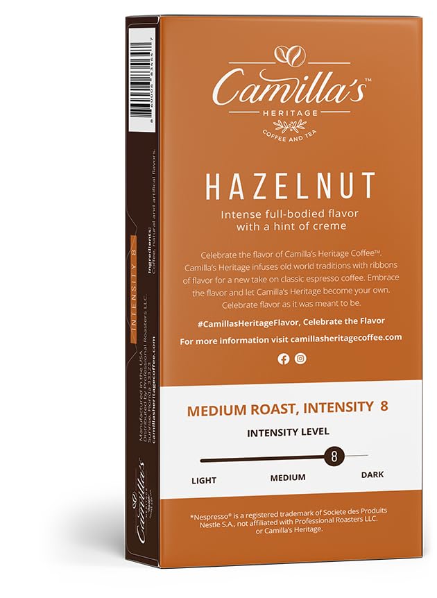Miniatura 6 de Camilla's Heritage - Espresso con sabor a avellana, 60 cápsulas de espresso