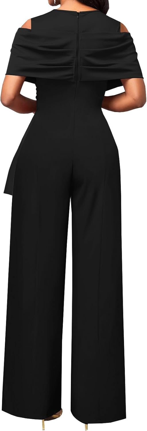 MOJICK Jumpsuits for Women Elegant Long Sleeve Straight Long Pants Party Clubwear Rompers - Image 2
