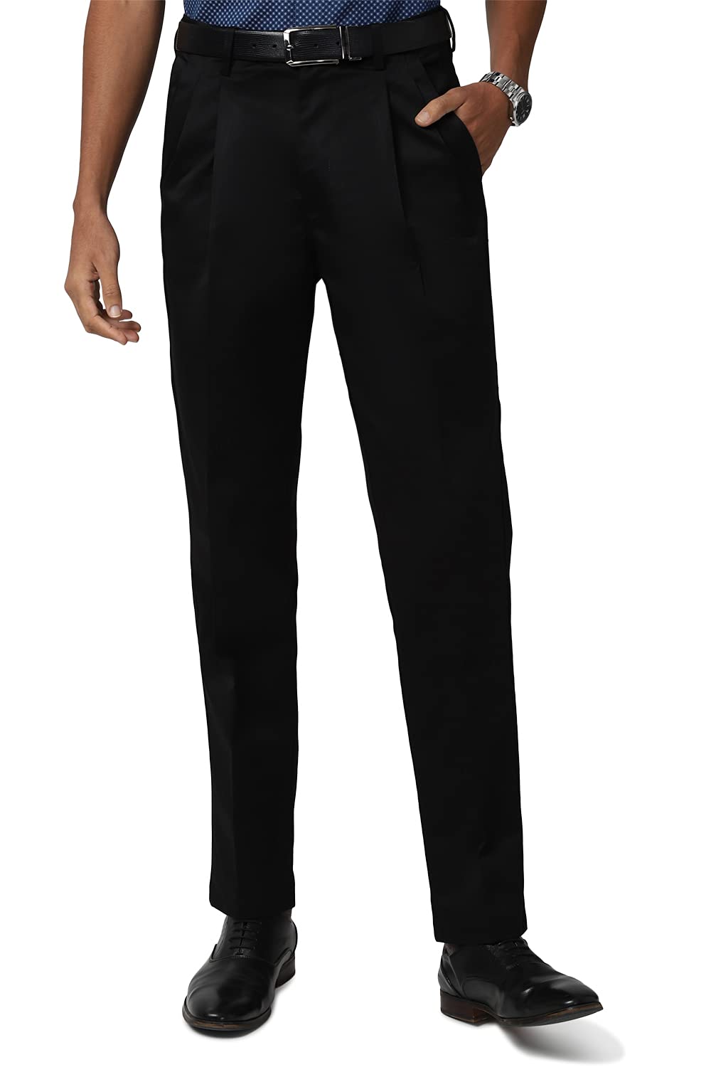 peter england Men's Comfortable Fit Work Utility Pants-picture-29
