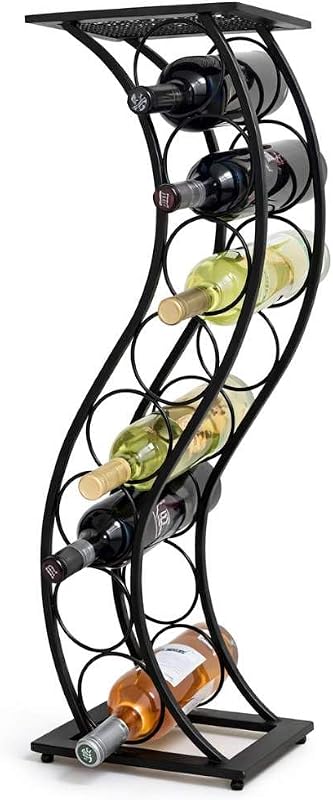 DanDiBo Elegance Weinregal Metall für 8 Flaschen, 80 cm, Schwarz