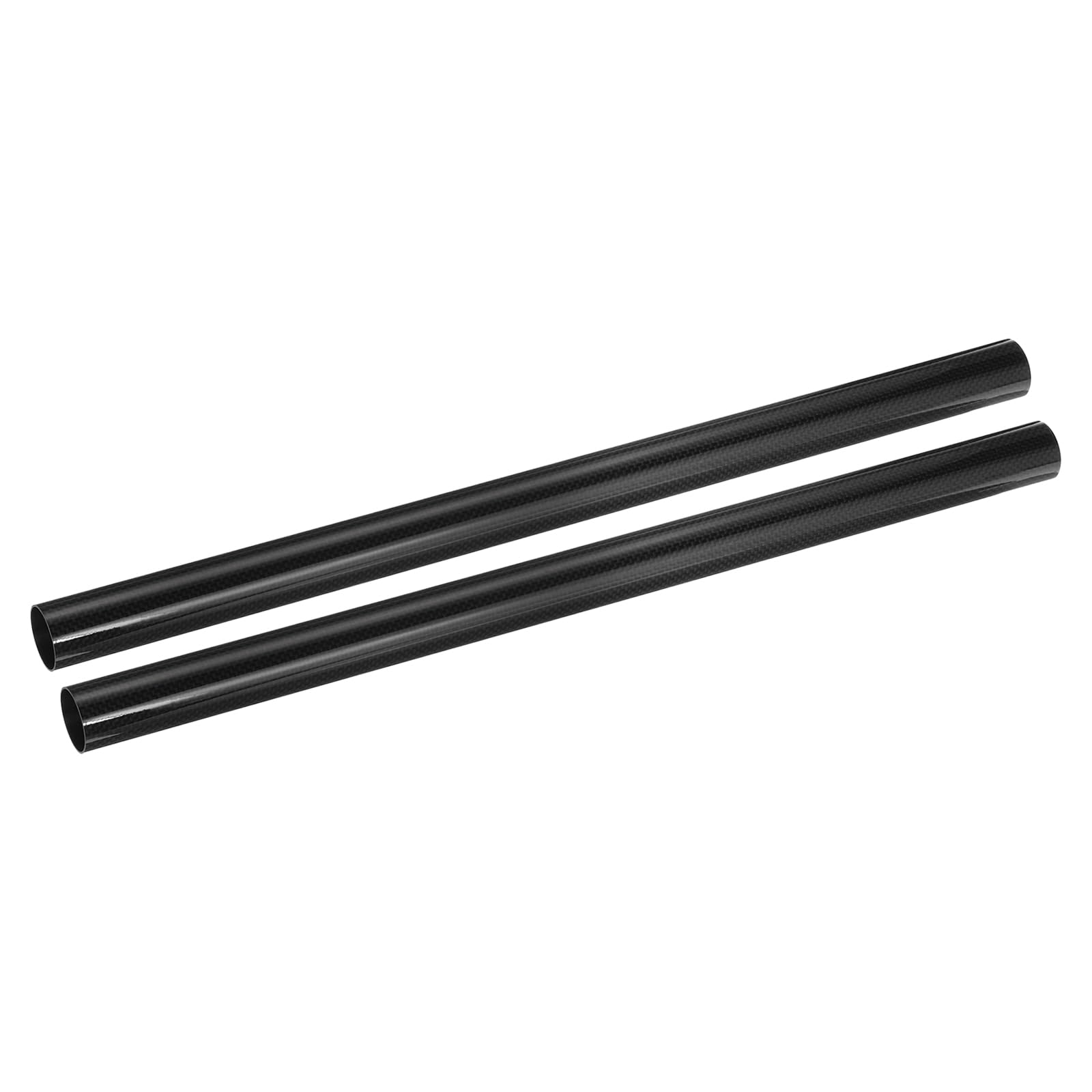 QUARKZMAN 2Pcs Tubes en Fibre de Carbone 28 x 30 x 500mm Surface Lisse en Tissage Uni Tige 3K Enroulée en Rouleau Tubage Rond en Carbone pour Avion RC Quadricoptère Multicoptère