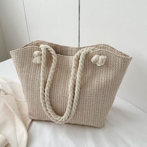 Bolso playero tejido para mujer, tote grande para verano miniatura 1