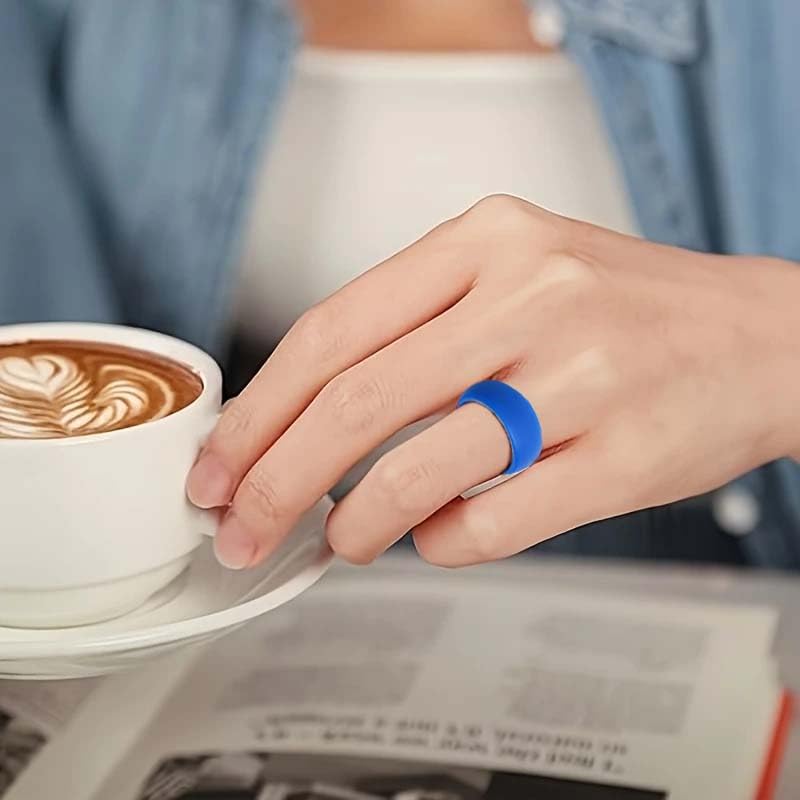 Women's Silicone Wedding Engagement Rings,Flexible Rubber Bands,Comfortable Stackable Multipack3