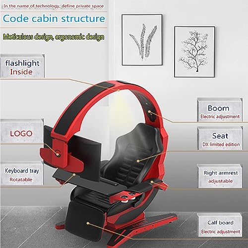 Ergonomic Gaming Chair, Adjustable E-Sports Integrated Cockpit Chair, Heavy Duty Computer Chair, with Footrest and Lumbar Support Massage - Image 8