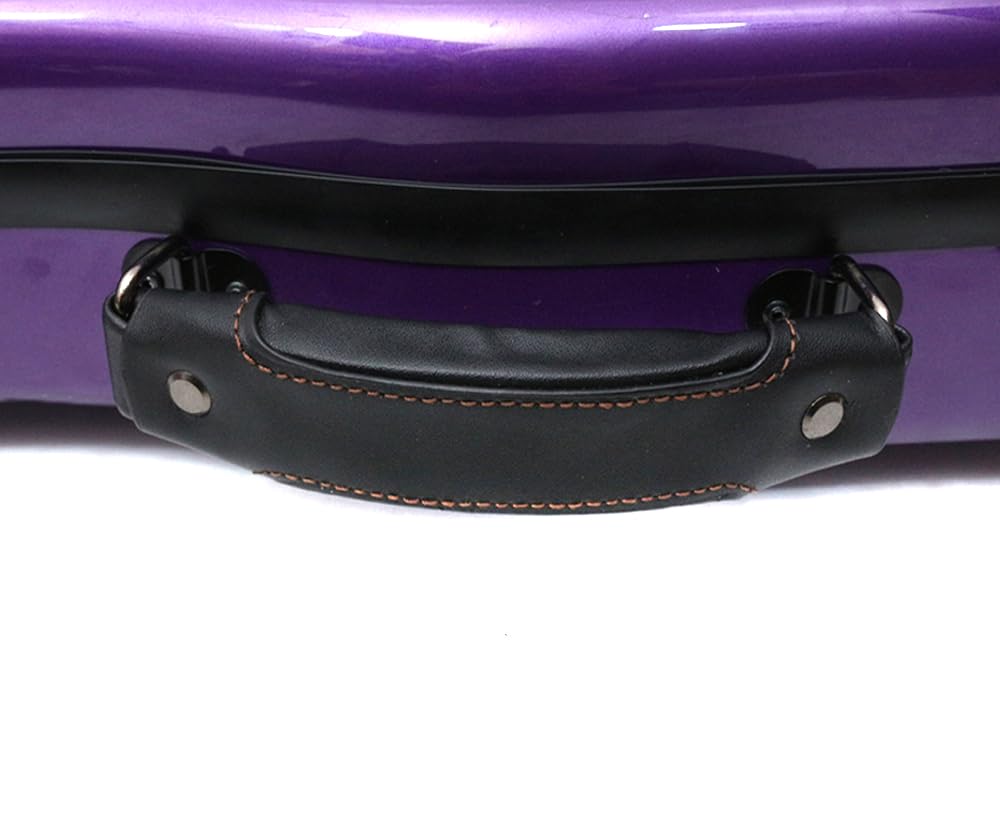 Custodia per violino in fibra di carbonio, 4/4, cinturino posteriore colorato, protezione leggera (viola)