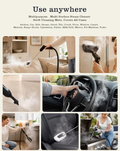 2500W Steam Cleaner,1.6L Tank,15s Heat-Up,3-Level Handle,Home Car Steamer - image 4