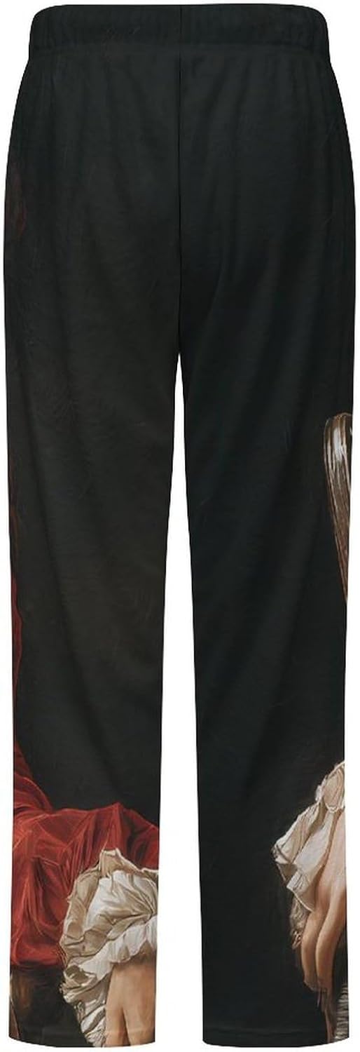 Vintage Female Pirates Steampunk Women's Plush Pajama Pants Lounge Causal PJ Bottoms Print Sleep Pant