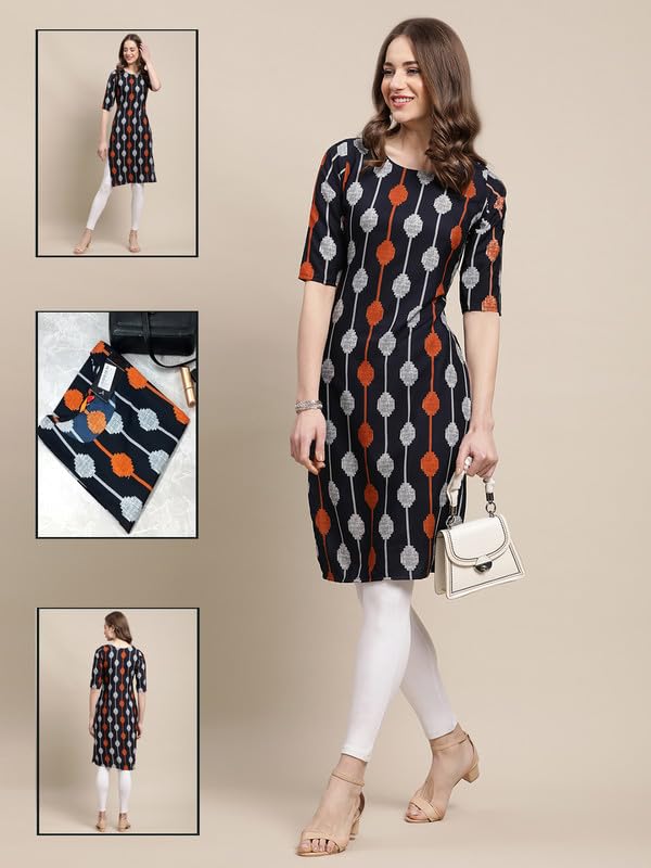 Pinkmint Printed Kurti For Women's Ll Straight Kurtis For Women's Ll Stylished Kurti (Pack Of 6)