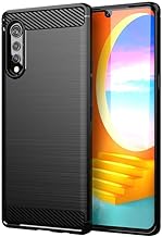 Basic Back Case Cover Compatible for LG Velvet (Carbon Fibre_Black)