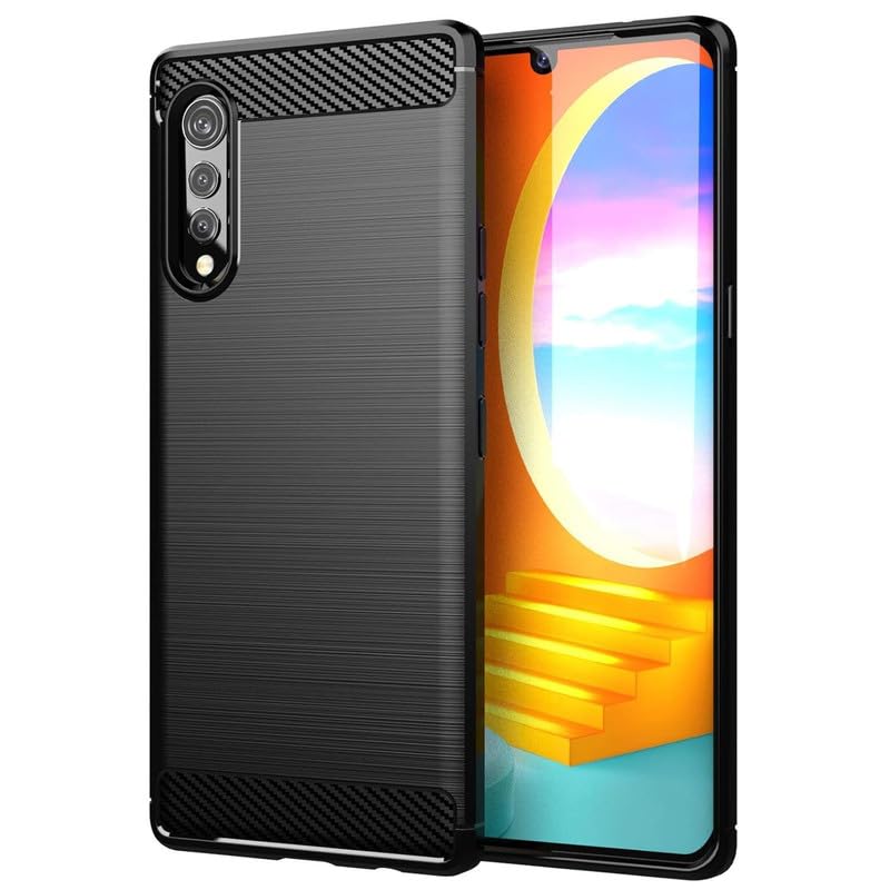 Image of Hybrid Carbon Fiber Back Case for LG Velvet (Black)