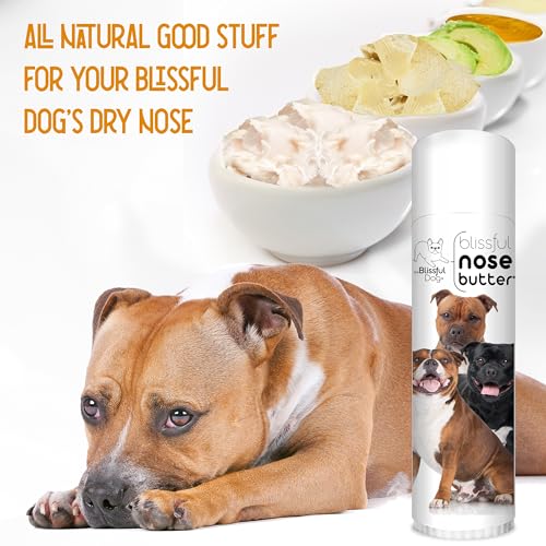 Image of The Blissful Dog Staffordshire Pitbull Terrier Unscented Nose Butter - Dog Nose Butter, 0.50 Ounce
