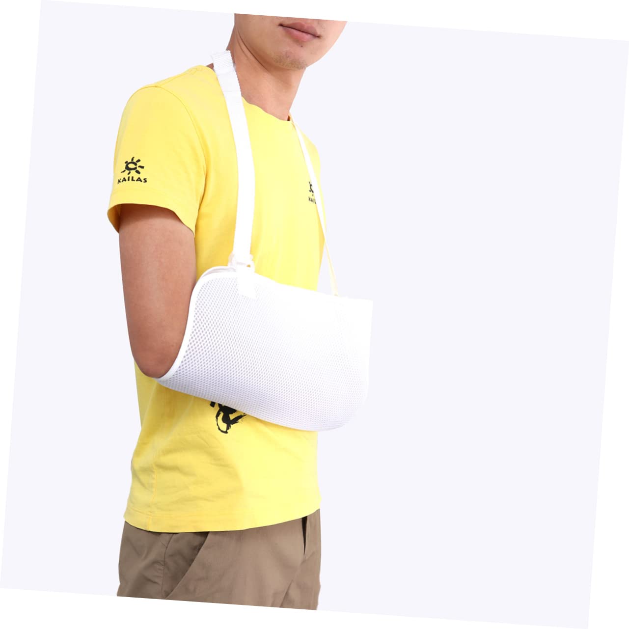 Vaguelly Adjustable Cool Mesh Arm Sling Shoulder Immobilizer for Broken and Fractured Arms Breathable and Reversible Design for Sports and Everyday