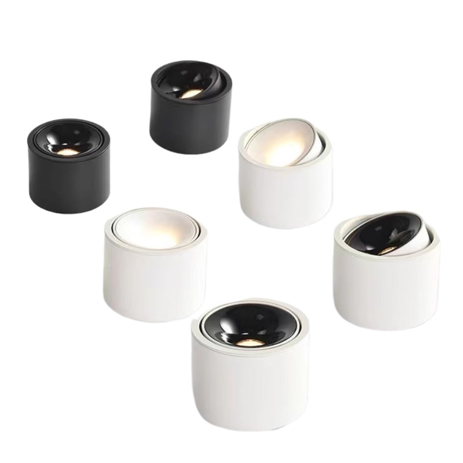 eufeifeiegds Innenbeleuchtung 5W 7W 9W 12W 15W Aufputz-Deckenleuchte, kleiner LED-Spot, verstellbarer Winkel, COB-Superhell-Downlight(Natural white 4000K,BLACK DIMMABLE_15W)