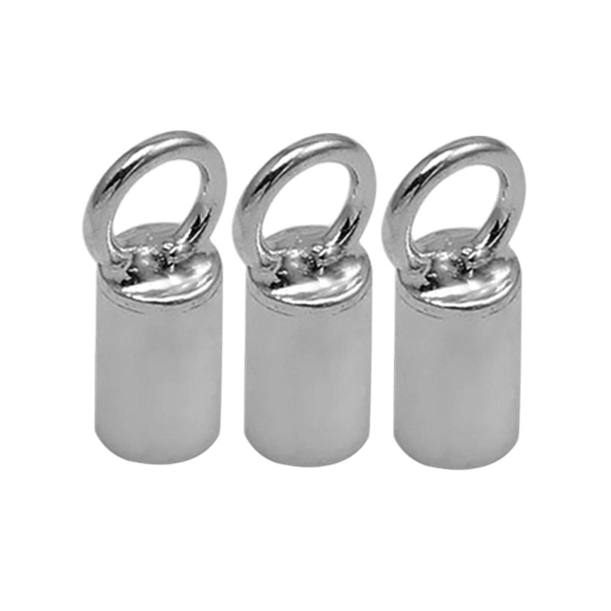 Hohopeti Selbstgemacht Schmuckverbinder und Kabelenden Feine Verarbeitung Endkappen 10 Stück aus 925 Silber für Halsketten und Armbänder für Besondere Geschenke