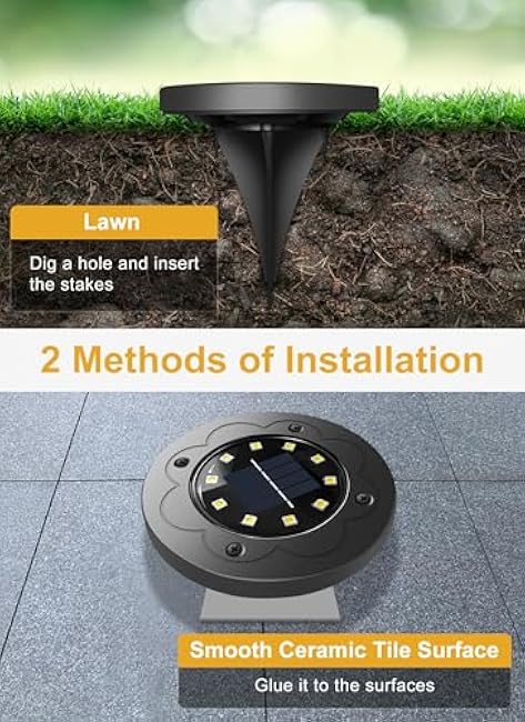 Brightown Solar Lights LED In-Ground Lights White