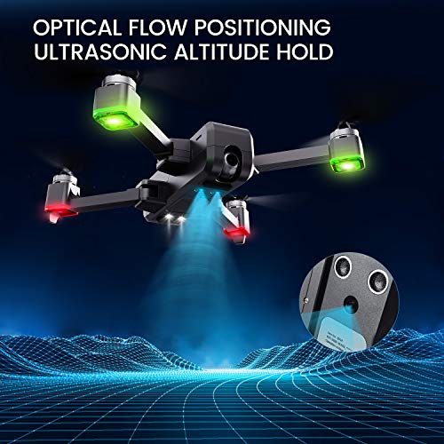 potensic d88 foldable drone 5g wifi fpv drone with 2k camera rc quadcopter for adults and experts gps return home ultrasonic altitude setting optical flow positioning brushless motors with case
