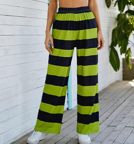 Christmas Pajama Pants For Women, Christmas Green Striped Pajama Pants Soft Loose Lounge Pants Comfy Drawstring Pj Bottoms M #TOP2