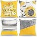 4 Piezas Fundas De Cojín, Decorativos Unda De Almohada Cuadrado, Fundas de Cojín de Flores de Cojín, Fundas De Cojín Amarillo, para Sofá Cama Decoración, Hogar(Amarillo, 45x45cm)