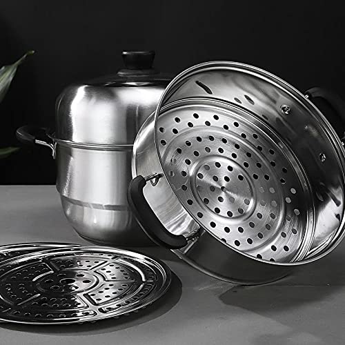 Beeiee Steamer Pot For Cooking,8.5 Quart,Vegetable Steamer,Food Steamer,Dumpling Steamer,Veggie Steamer,Seafood Steamer,Fish Steamer,Egg Steamer,Bun Steamer,Steamer Cookware,Stainless Steel #TOP1