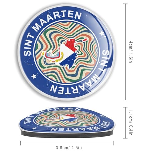 Imanes de cristal de Sint Maarten para refrigerador y pizarra de oficina 4