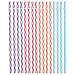 Lily's Home Plastic Drinking Straws, Reusable Straws. BPA Free. Pack of 16 Assorted