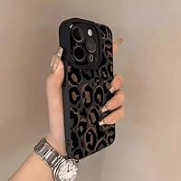 Coalbooliy Hoes voor iPhone 11 6,1 inch, mobiele telefoon, zwart, zachte siliconen telefoonhoes, esthetisch luipaardpatroon, camerabescherming