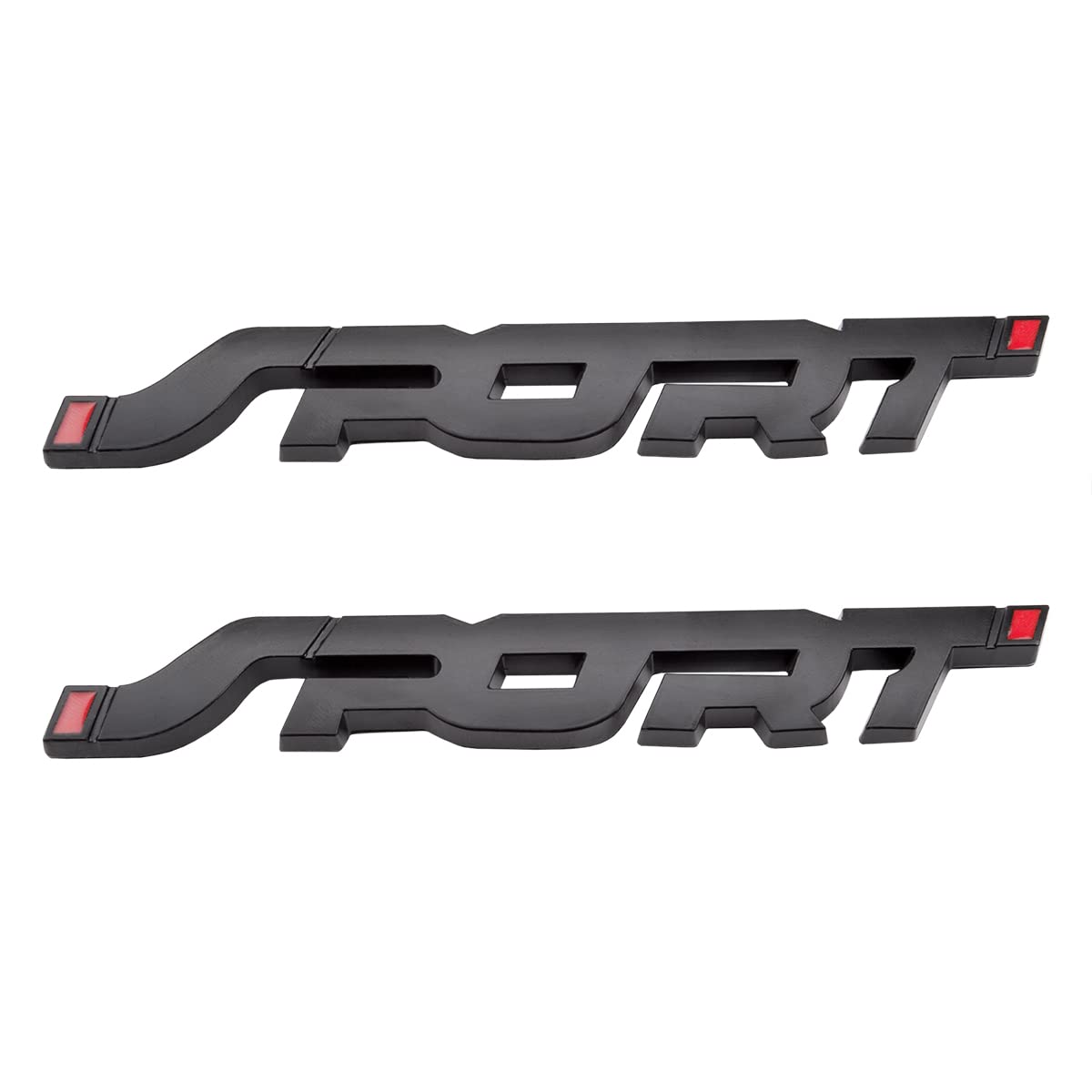 2Pack 3D Metal Sport Car Truck Side Fender Rear Trunk Adhesive Emblem Badge Decals for Auto Decoration Accessories (D-4)