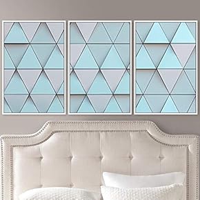 signwin 3 Piece Framed Canvas Wall Art Abstract...